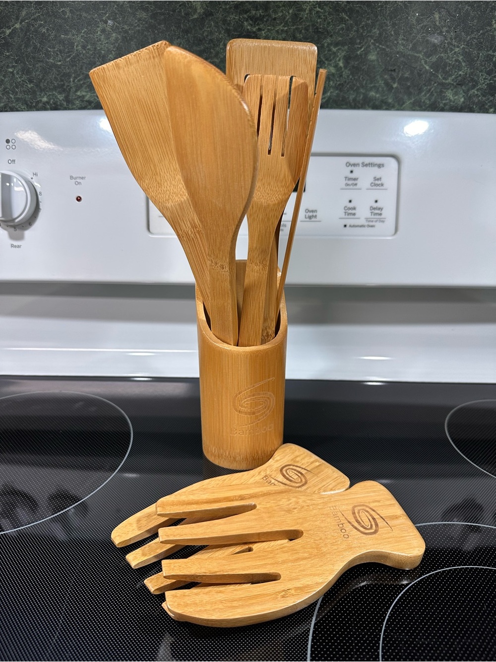 7 Piece Bamboo Kitchen Utensil Set